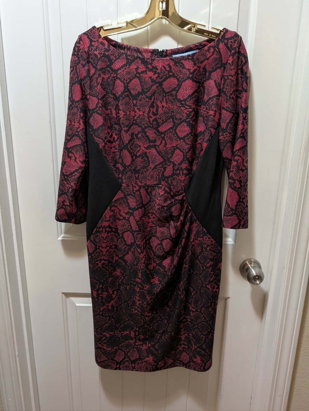 Antonio Melani Dress Size 6 Animal Print Party Slimming Waist Preppy Chic